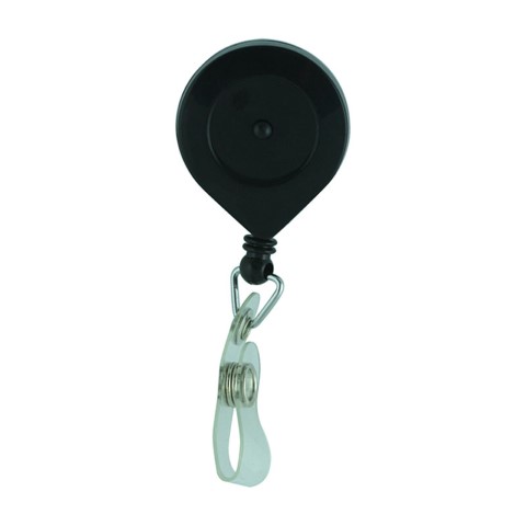 STERLING LOCKABLE RETRACTABLE KEY RING HOLDER - BLACK